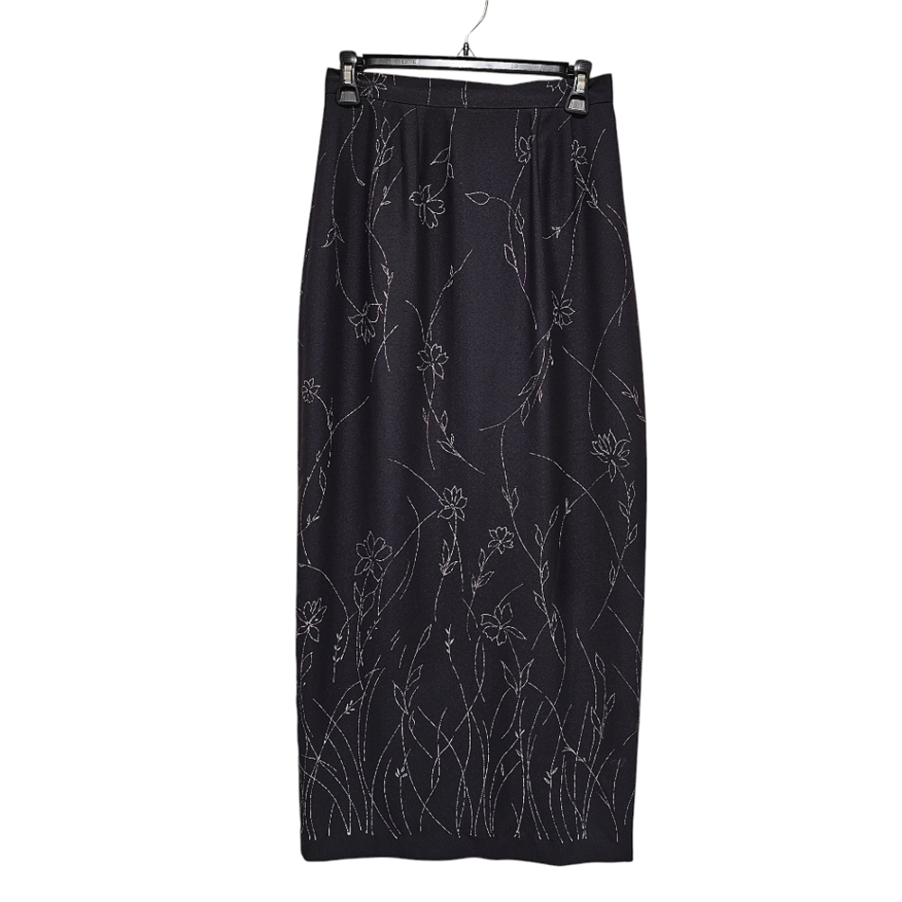 Elegant Black Maxi Pencil Skirt for Night Out